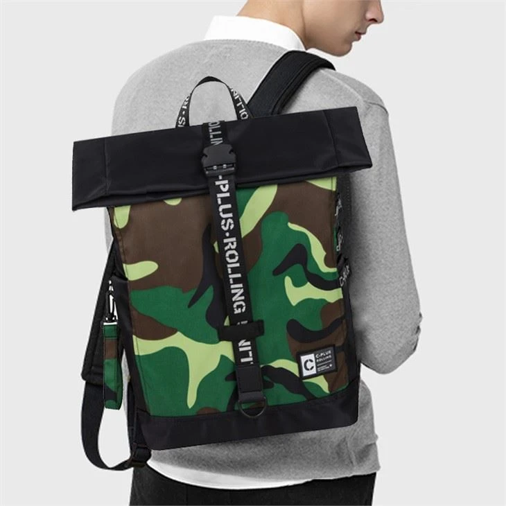 FASHION SPORTS BAG-camoflage green front